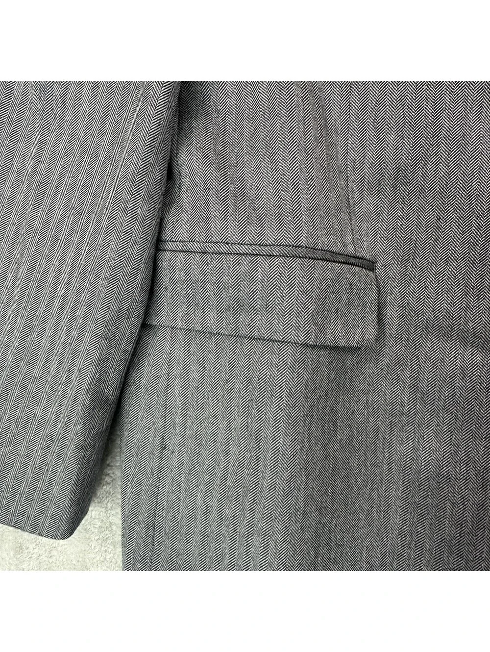 NWT Lauren Ralph Lauren Blazer Mens 44R Grey Gray Sport Coat Herringbone Formal